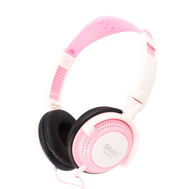 Graflsoa SN-A18 Wired Gaming Headset with Mic and In-line Control, 3.5mm Jack, Pink (Shini Logo Included)