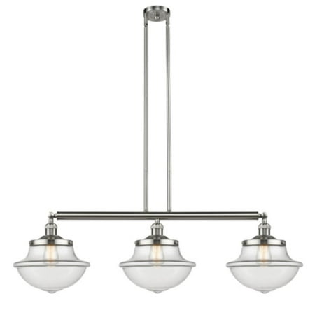 

Innovations 213-SN-S-G542 Large Oxford 3 Light Island Light part of the Franklin Restoration Collection Brushed Satin Nickel