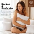 thumbnail image 2 of Heirloom Comfort Square Throw Pillow Inserts (Pack of 2, 12"x12", White, Polyester) - Fluffy Decorative Cushion Fillers for Couch, Bed & Chair - Perfect for Styling, Back Support & Everyday Comfort, 2 of 6