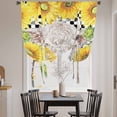thumbnail image 3 of Farmhouse Sunflowers Balloon Curtains for Windows, Bedroom Curtains 54 Inch Length, Country Cow Black Plaid Checkered Tie Up Curtains Panels Thermal Insulated Bathroom Curtains Window 42"x54", 3 of 8