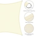 thumbnail image 4 of Yescom 2 Pack 10x10 Ft 97% UV Block Square Sun Shade Sail HDPE Canopy Cover Net Pool, 4 of 10