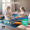 thumbnail image 4 of ODIKA 4'x6' Machine Washable Non-Slip Area Rug, Mesmerizing Undersea Abyss Dimensional Coral Reef Escape High Traffic Rug, Blue, 68568, 4 of 7