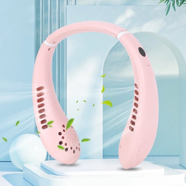 Ventilador De Cuello Colgante ventilador de cuello eléctrico sin aspas de 1200 mAh ventiladores personales de 5 velocidades silenciosos para viajes de oficina Wdftyju Libre de BPA