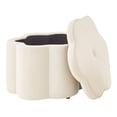 thumbnail image 6 of S-HOME Set of 2 Ottoman with Storage,Flower Shape Petal Ottoman,Upholstered Velvet Storage Ottoman Bench, 6 of 8
