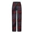 thumbnail image 3 of Men's Plaid Striped Lounge Pants Casual Comfy Pull-on Pajama Pants Straight Leg Baggy Home Sleepwear for All Seasons, 3 of 5