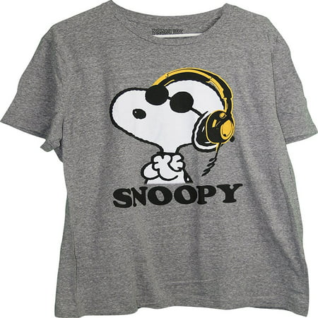 Peanuts Snoopy Joe Cool wearing Headphones Adult T-Shirt - Walmart.com
