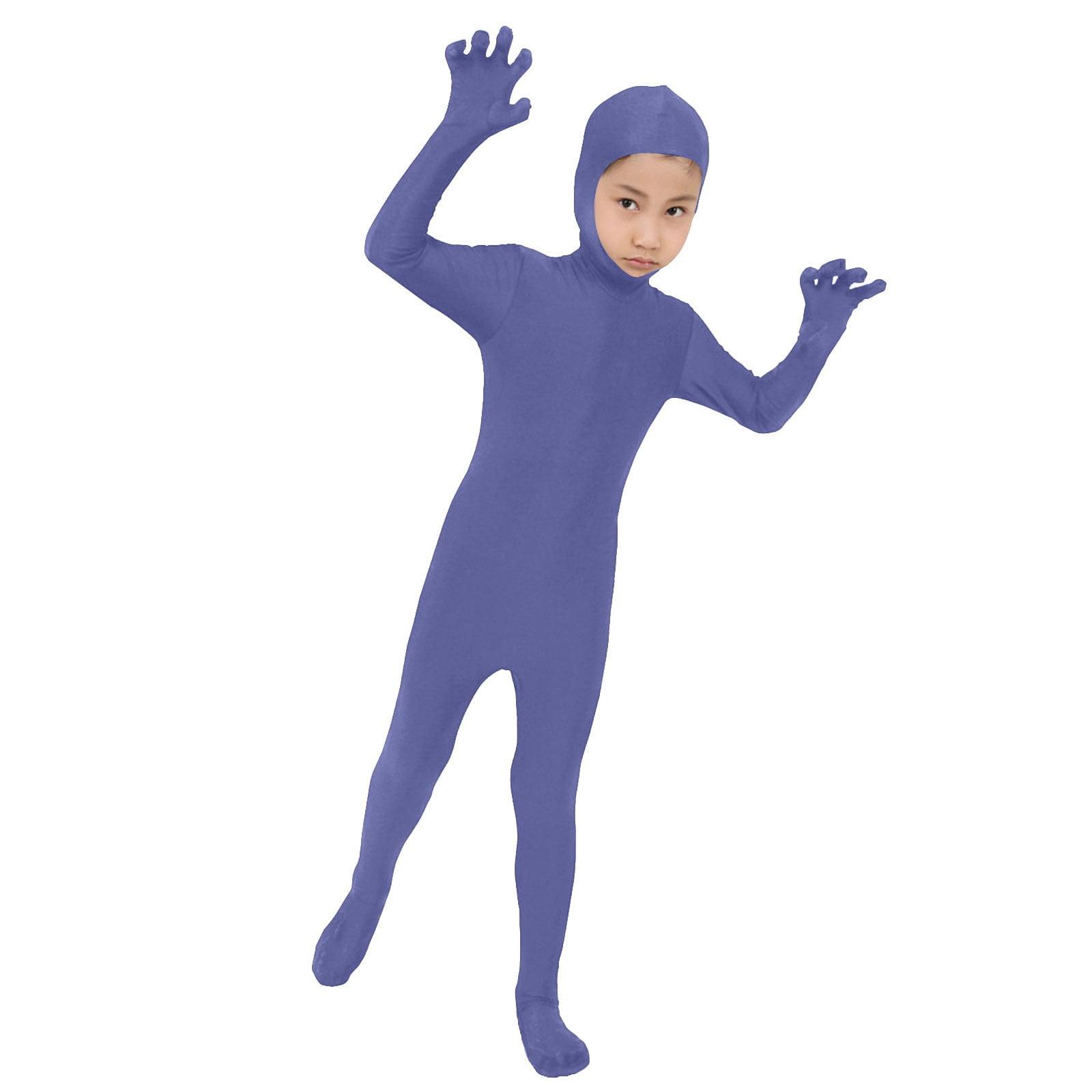 YunPes Kids Open Face Spandex Halloween Bodysuit One Piece Unisex Stretch Plain Unitard Child Cute Festival Body Suit jumpsuit