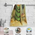 thumbnail image 4 of Hen Rooster Nest Hand Towels 2 PCS, Easter Colorful Eggs Kitchen Towel Ultra Soft and Highly Absorbent,Decorative Fingertip Face Towel for Bathroom Hotel, 28.3"x14.4", 4 of 4