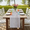 thumbnail image 4 of Brown Wood Plank 90 Inch Table Runner, Vertical Vintage Striped Grain Farmhouse Dresser Scarf Cotton & Linen Tablerunner for Dining/Kitchen Island/Holiday Party Décor 13" x 90", 4 of 9