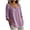 Purple, variant on APEXFWDT Scoop Neck Long Sleeve Shirts for Women Cotton Linen Loose Fit Casual Tops Button Solid Blouses for Vacation,L,Army Green
