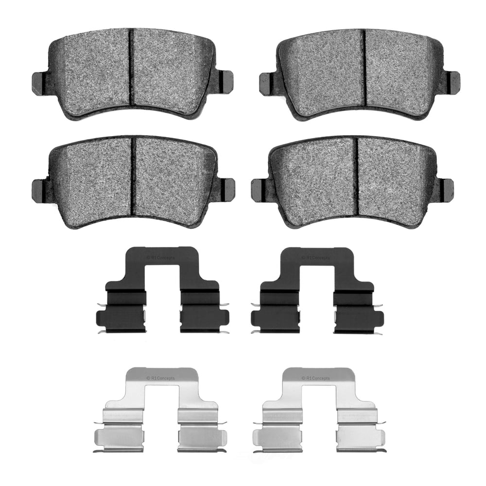 Dynamic Friction Company 1600-1307-01 DFC EURO 5000 Ceramic Brake Pads and Hardware Kit