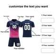 thumbnail image 4 of Custom Football Kit Set for Adult and Child, Name Number Team Logo DIY Family Match Personalized Jersey Shirt Shorts Set, Dad and Son Matching Outfits Hot Pink L, 4 of 6