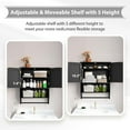 thumbnail image 6 of Semiocthome Bathroom Medicine Cabinet Wall Mounted Storage with Towel Bar and 2 Door in Black, 6 of 8