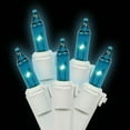 thumbnail image 2 of Vickerman 50 Teal Mini Light Set on White Wire, 16' Christmas Light Strand, 2 of 2
