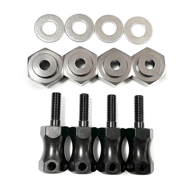 Montaje hexagonal de rueda Bewildely 4 Uds. Aleación de aluminio para 1/10 LOSI Baja Rey 4WD