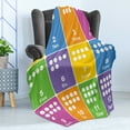 thumbnail image 4 of Cartoon Activity Soft Flannel Fleece Blanket, Learning the Numbers Themed Educational Design Colorful Preschool Pattern, Cozy Plush for Indoor and Outdoor Use, 50" x 70", Multicolor, by Ambesonne, 4 of 5