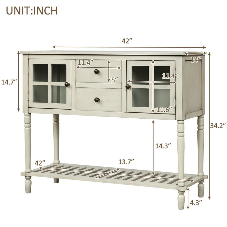 42 inch console table with storage deals