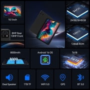 Tablet Android Tablet,24GB RAM 128GB ROM /1TB TF, Octa-Core AI Tablets, 5G WiFi , 2 in 1 Tablets with Keyboard Mouse Stylus