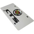 thumbnail image 3 of Cadillac Dual Logo CTS License Plate (Black on Chrome), 3 of 3