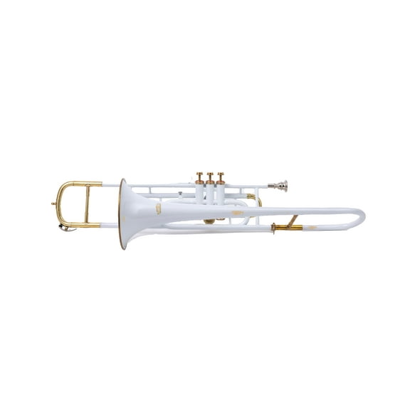 Valve Trombone Bb White brass MADE WITH HARD/CASE MOUTHPIECE GREAT SALE TRUMBONE