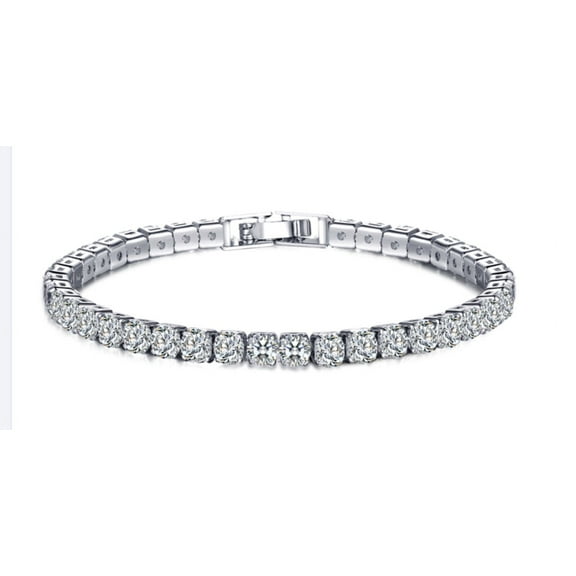 9Ct Round Cut Lab Created Diamond Tennis Bracelet in 14K White Gold Plated