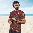 thumbnail image 4 of Wukai Dinosaur Christmas Print Men's Short-Sleeved Mesh T-Shirt,Quick-Dry Short Sleeve Workout T-Shirt-Large, 4 of 8