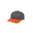 thumbnail image 3 of Augusta Boy's Six-Panel Cotton Twill Low-Profile Cap, Black/ Orange, One Size, 3 of 3