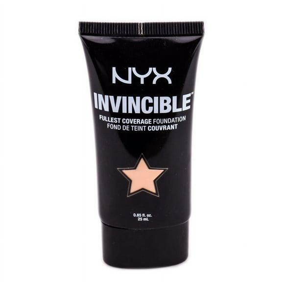 INF03 Porcelain , NYX Invincible Fullest Coverage Foundation , Cosmetics Makeup - Pack of 2 w/ SLEEKSHOP Teasing Comb