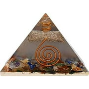 7 Chakra (Mix) Crystal Orgone Pyramid, Glow in Dark Organite Pyramid