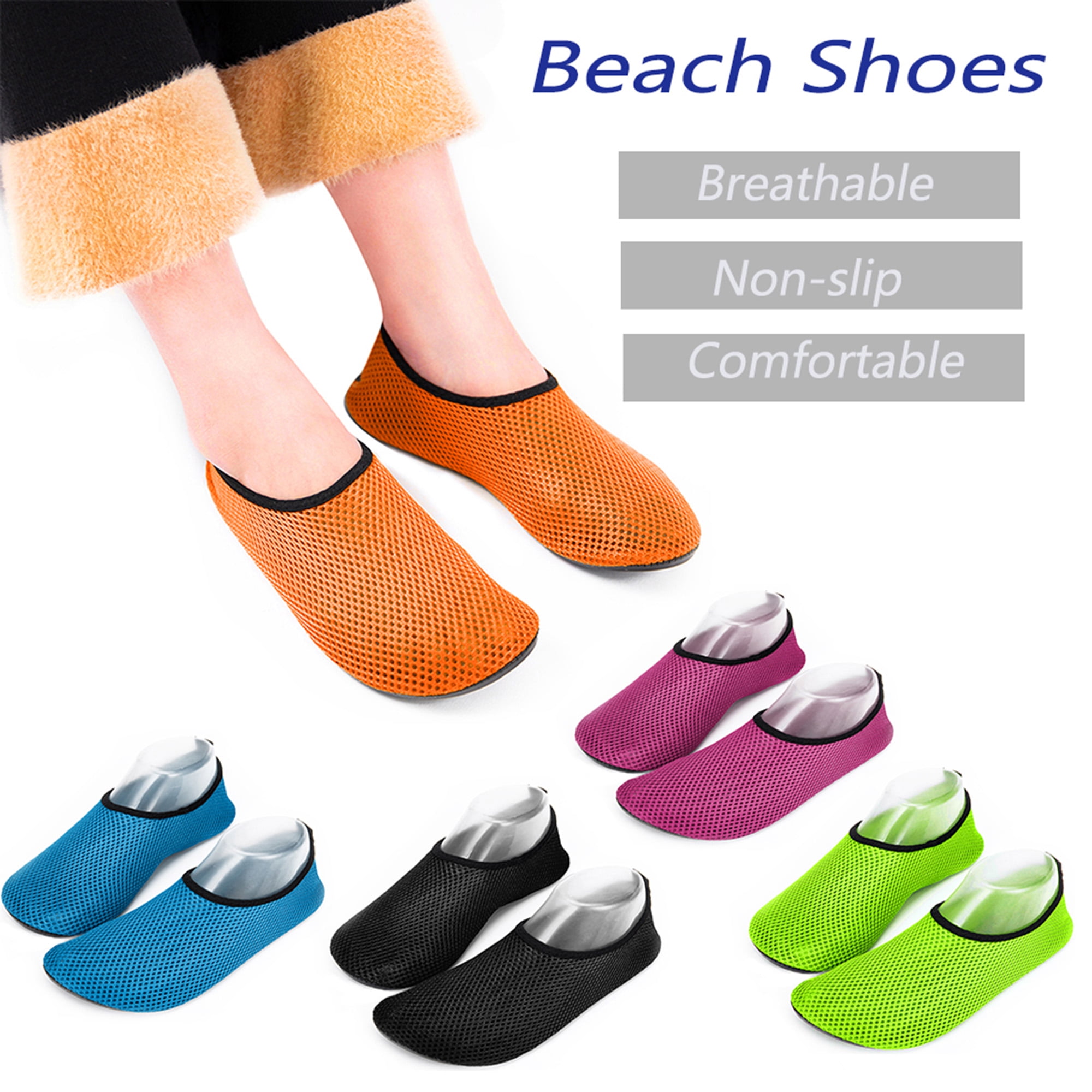 Mens Womens Water Shoes Barefoot Beach Pool Shoes QuickDry Aqua Yoga