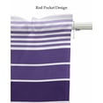 thumbnail image 5 of Purple Ombre Stripe Kitchen Valances for Windows Farmhouse Linen Window Valance Curtain for Living Room Window Treatment Farmhouse Striped Gradient Valance Rod Pocket Topper Drape, 60 x 18 Inch, 5 of 6