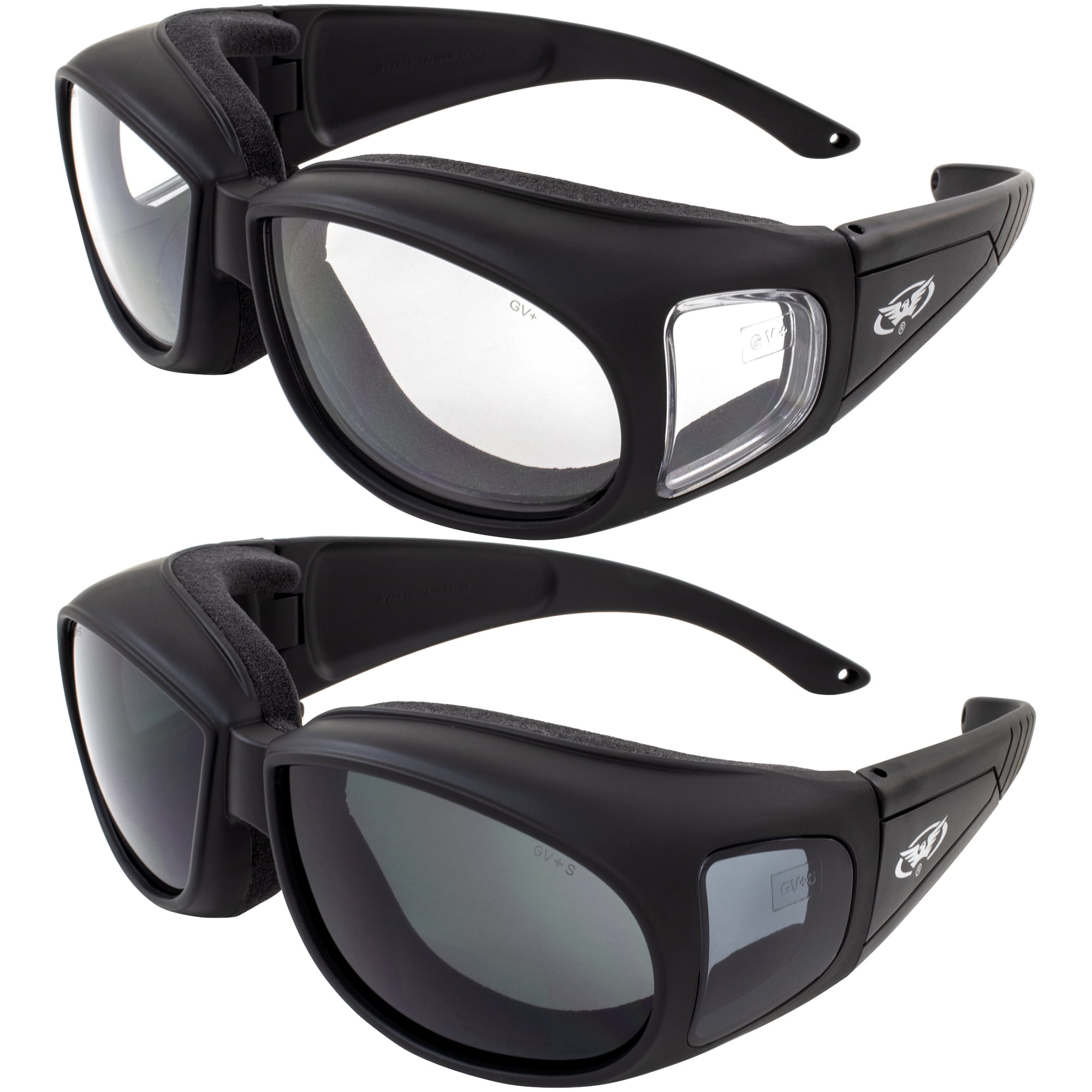 New Clear Motorcycle Anti-Fog Glasses/UV400 Sunglasses Free Pouch & Postage 