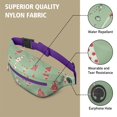 thumbnail image 5 of Fanny Pack Green Christmas Tree Pattern Waist Pack Bag,Running Cross Bag,Waterproof Large Fanny Packs for Women Men for Travel Running Hiking Cycling, 5 of 6