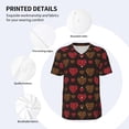 thumbnail image 4 of Daiia Gold Glitter Heart Mens Baseball Jersey Button Down Shirts Short Sleeve Sports Uniforms-Small, 4 of 9
