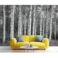 thumbnail image 3 of Birch Tree Wall Murals For Bedroom - Forest Murals, Black White Plant Wall Mural For TV Background, Birch Tree Large Mural 98.4"W x 68.9"H (Not Peel and Stick), 3 of 6