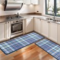 thumbnail image 3 of Kitchen Rugs Sets Of 2,Blue White and Yellow Checkered Pattern Anti Fatigue Kitchen Mat Rugs Non Slip Washable,Decorative Kitchen Floor Mats for Kitchen,Sink,Laundry,17"x47"+17"x47", 3 of 5