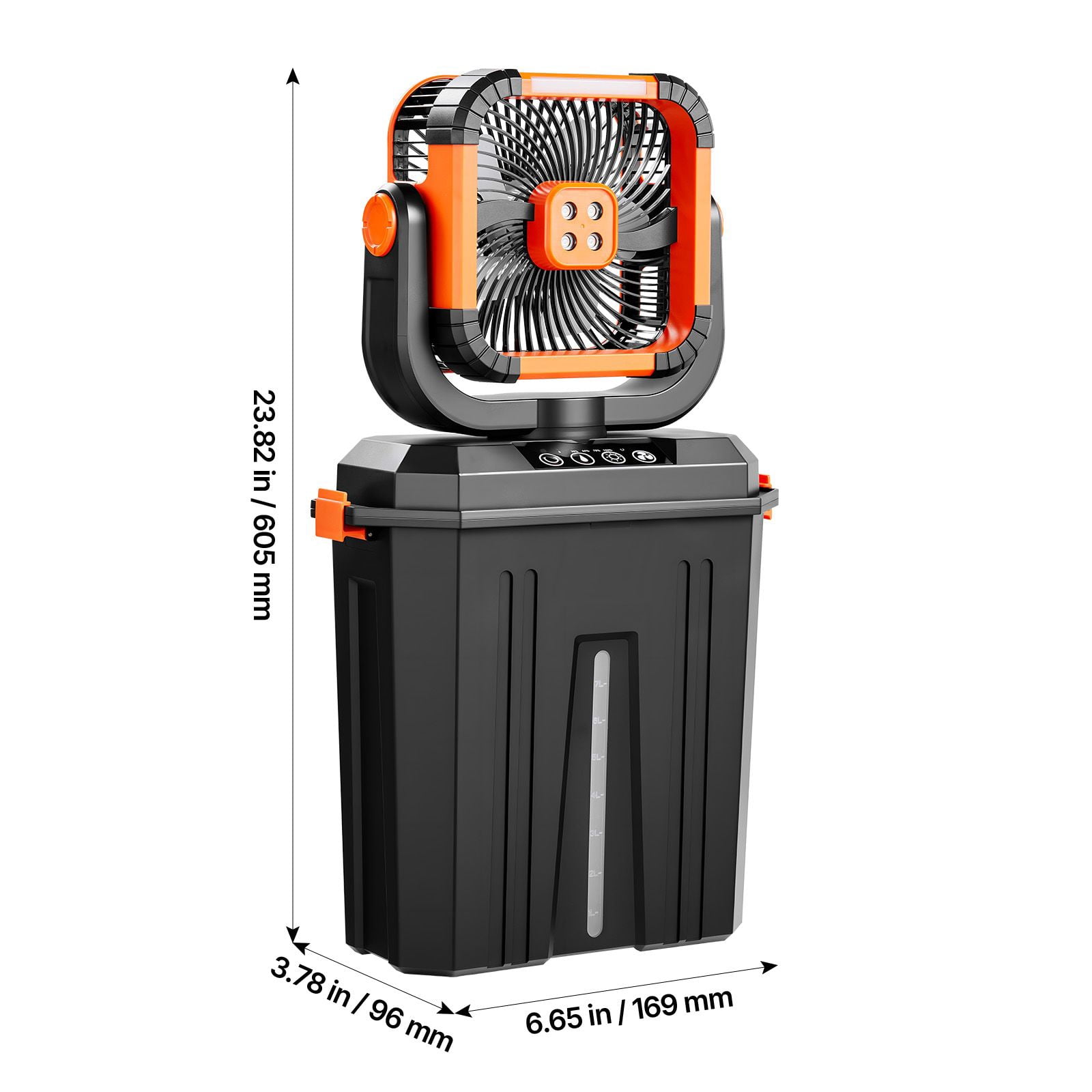 Misting Fan with 3.17 Gal Tank, 2400RPM Motor, 20000mAh Battery, 4 Wind Speeds, 3 Modes, Remote Control, for Outdoor Camping Yard