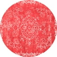 thumbnail image 1 of Ahgly Company Indoor Round Abstract Red Modern Area Rugs, 6' Round, 1 of 4