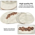 thumbnail image 3 of Atoshopce Summer Womens Flat Sandals Bohemian Beach Thong Sandals White 9.5, 3 of 7