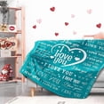 thumbnail image 2 of Valentine's Day Blanket Valentines Gifts for Women I Love You Soft Throw Blanket Anniversary Present for Boyfriend Husband from Girlfriend Wife Valentines Day Blanket for Him, 2 of 6