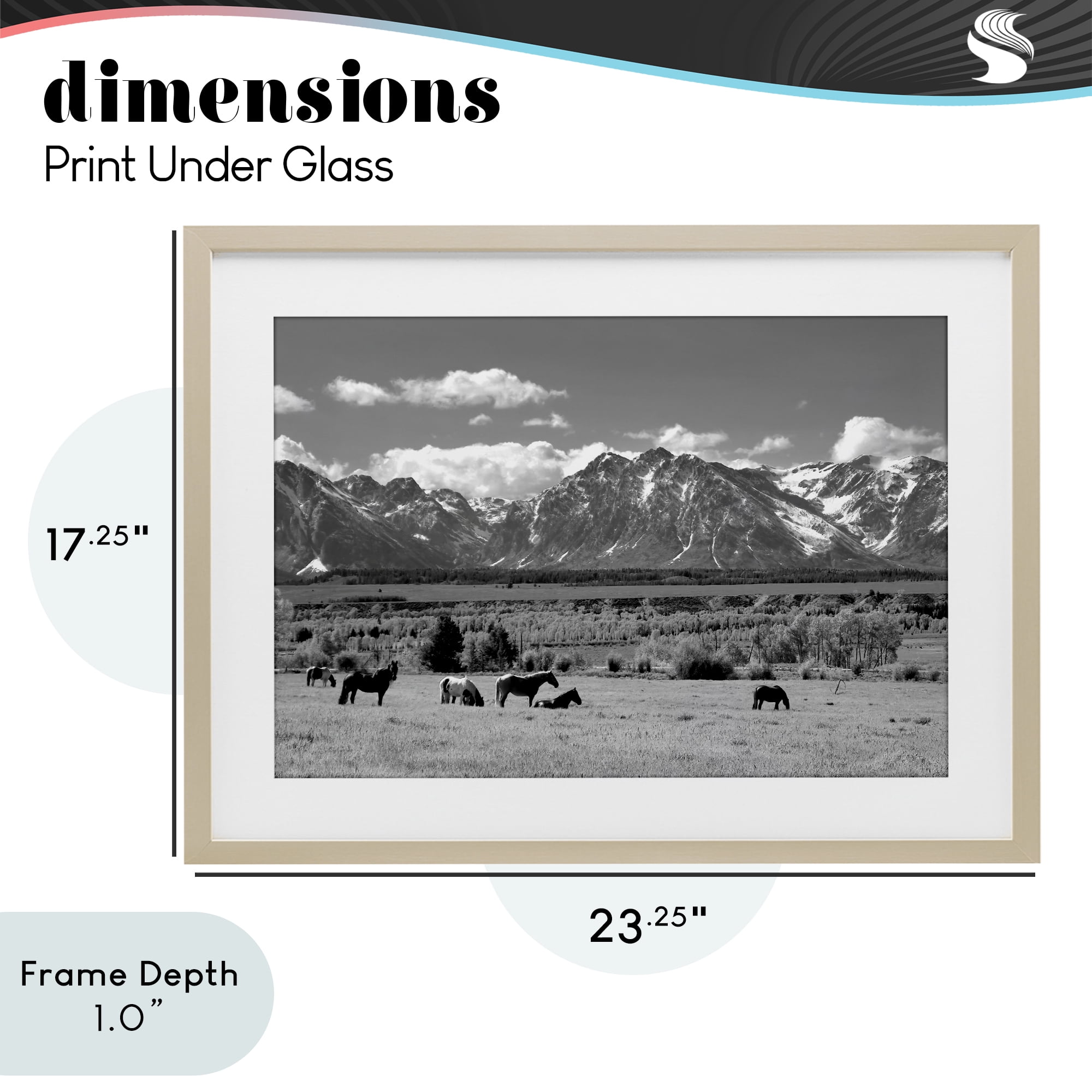 Stupell Industries Wyoming Ranch Horses Grazing Birch Framed Print Under Glass, design by Steve Toole