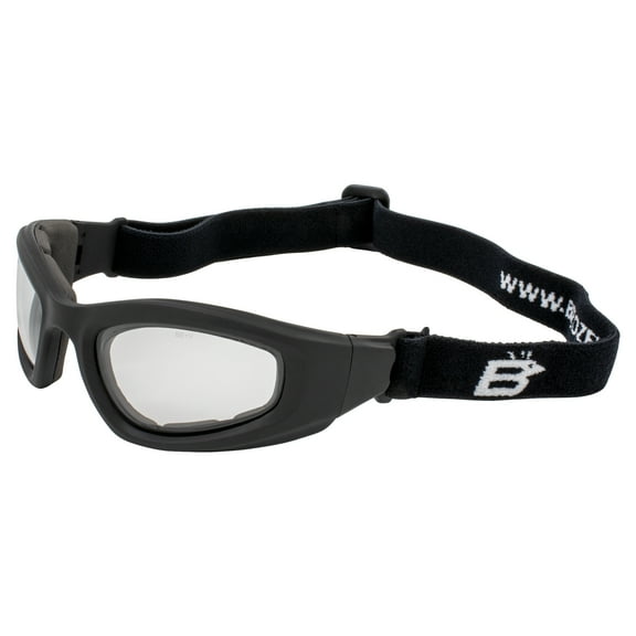 Birdz Eyewear Soar Auto-Darkening Photochromic Motorcycle Goggles Foam-Padded Black Frame, Clear-to-Smoke Lenses, Unisex
