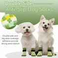 thumbnail image 6 of Kuoser Dog Socks for Small Dogs, 3 Pair Warm Anti-Slip Pet Paw Socks for Hardwood Floors, Green, L, 6 of 7