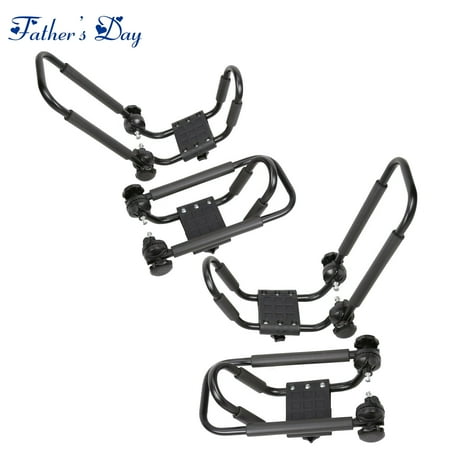 - 2 Pairs Folding Kayak Roof Rack J-Bar For Canoe SUV Top Mount Car Carrier