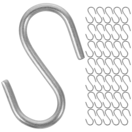 

Rosarivae 100pcs S Shape Hooks Kitchen Hooks Iron Hooks Door Bag Hooks Durable Hooks