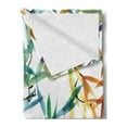 thumbnail image 2 of Traditional Soft Flannel Fleece Throw Blanket, Colorful Bamboo Tree Leaves Hand Drawn Style Plants Picture Print, Cozy Plush for Indoor and Outdoor Use, 50" x 70", Multicolor, by Ambesonne, 2 of 5