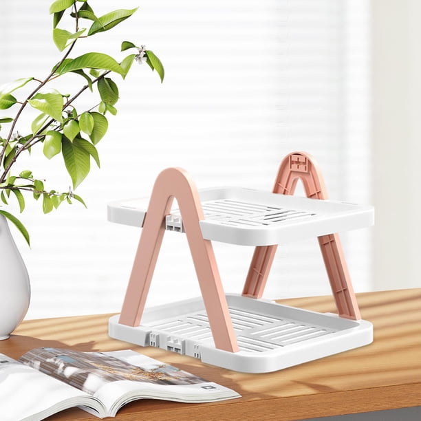 Organizador de zapatos Zapatero de fácil instalación estante Vertical para zapatos almacenamiento de escritorio para baño dormitorio sala de estar 2 niveles