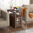 thumbnail image 3 of PLAMLE End Tables for Living Room with Storage Shelf,Narrow Sofa Side Table Slim Chair Side Table Adjustable Feet End table for Bedroom, 3 of 7