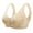 Khaki, variant on Women No Underwire Bras Wireless Comfortable Breathable Adjustable Straps Front Closure Sleep Bras 32-40B/C/D Black Beige White Home Leisure Wear