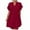 Wine, variant on Ohufall Women's Plus Size Dresses Short Sleeve Pleated Ruffled Trim Dresses Loose Solid Casual Summer Dress